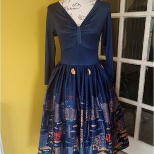 Lindy Bop Royal Blue Knot Dress